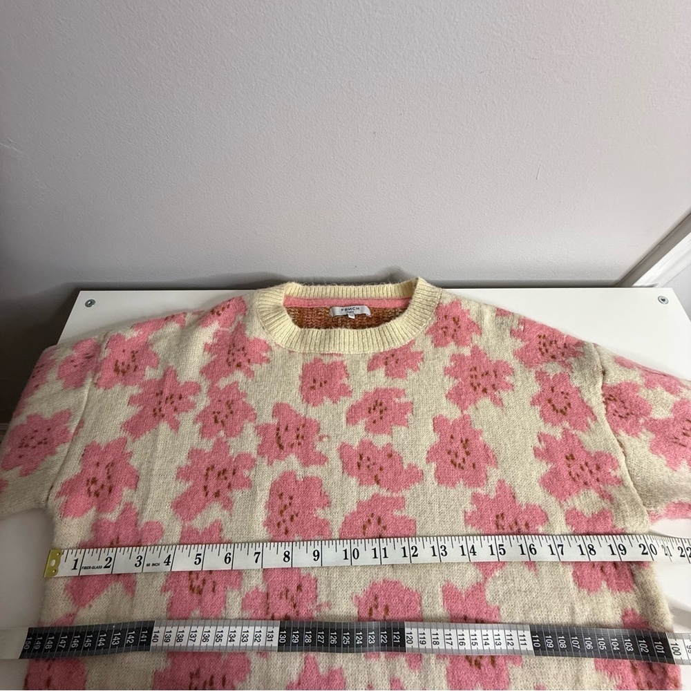 Frnch Nikki Flower Print Sweater in Geranium Pink, Size Small - Picture 8 of 8